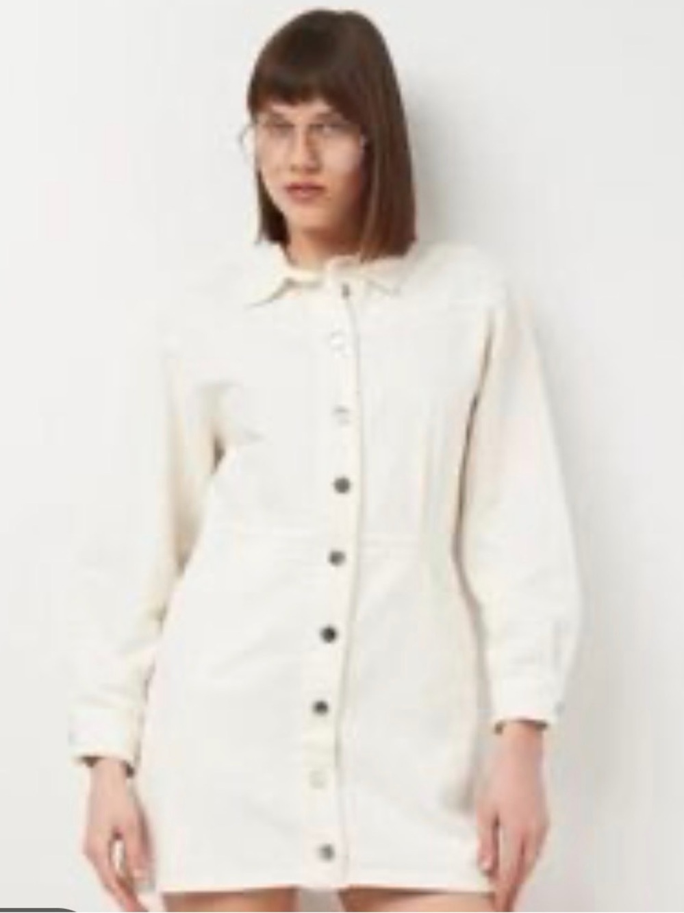 Zara Button-Front denim Shirt Dress